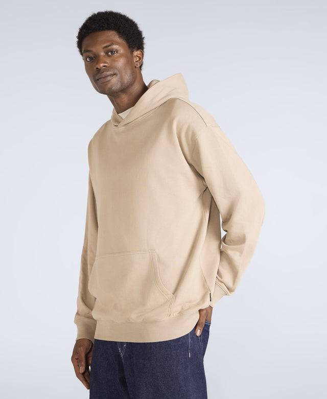Icon Mens Drop Shoulder Hoodie - Light Beige