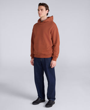 Icon Mens Drop Shoulder Hoodie - Rust