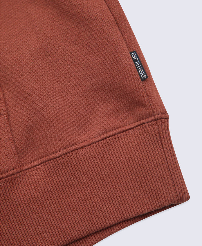 Icon Mens Drop Shoulder Hoodie - Rust
