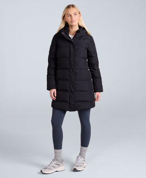 Ivy Womens Down Coat - Jet Black