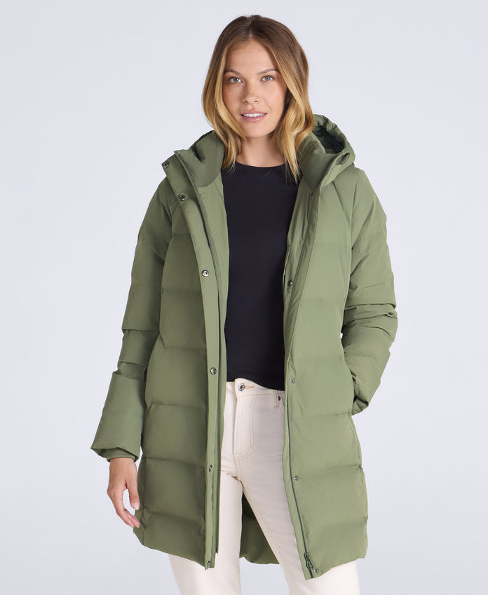 Ivy Womens Down Coat - Khaki
