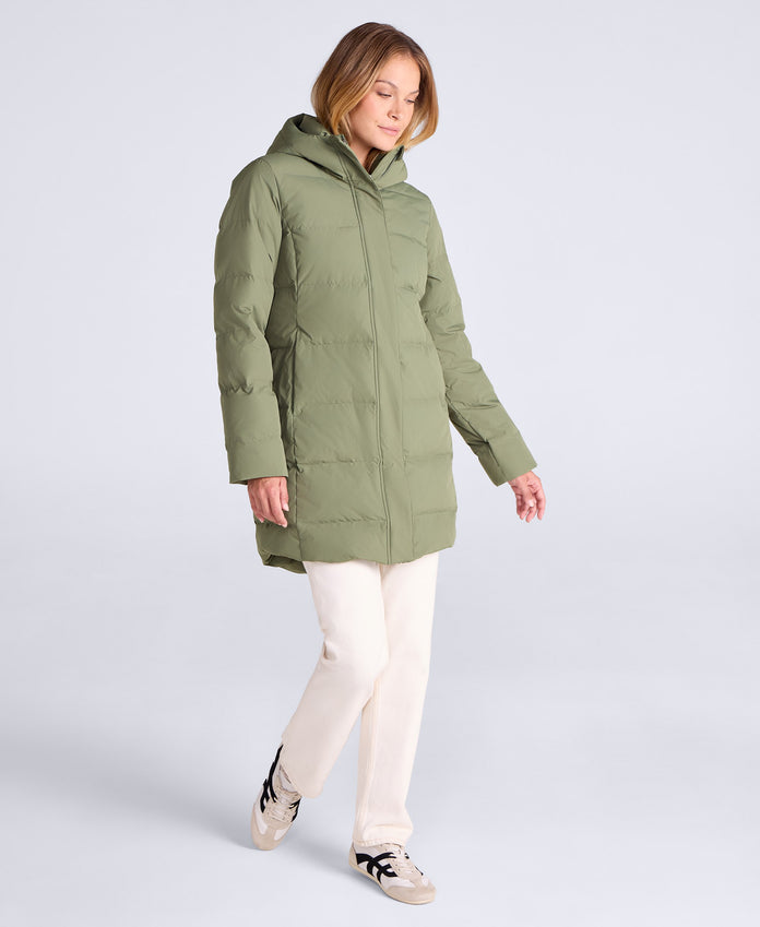 Ivy Womens Down Coat - Khaki
