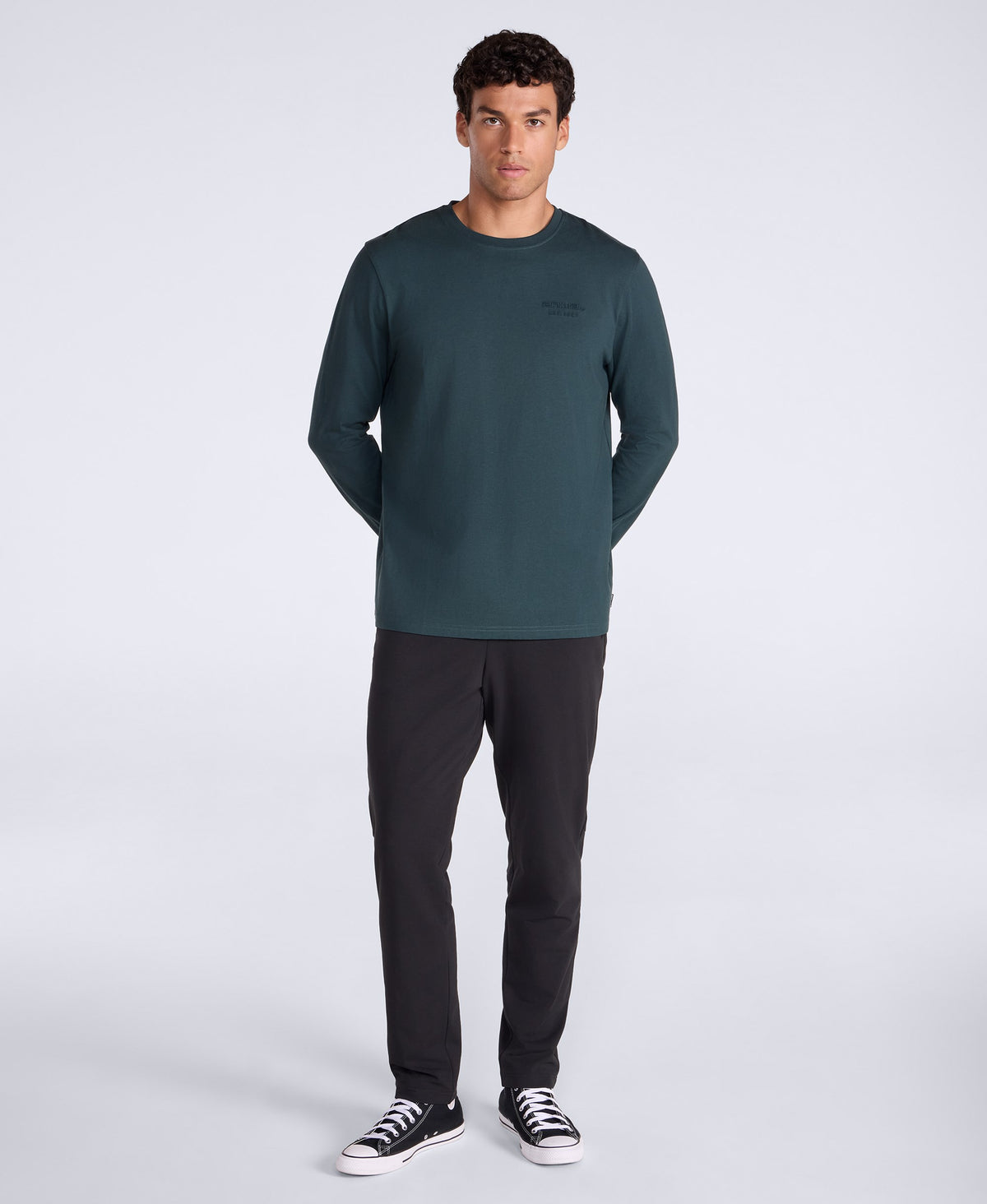 Otis Mens Long Sleeve T-Shirt - Dark Green