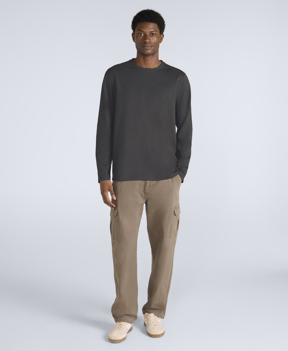 Otis Mens Long Sleeve T-Shirt - Dark Grey