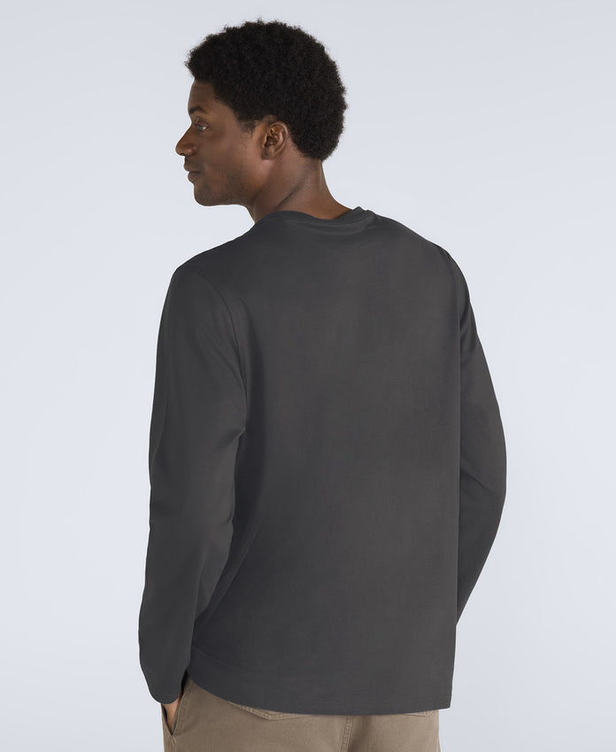 Otis Mens Long Sleeve T-Shirt - Dark Grey