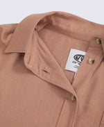 Nova Womens Linen Shirt - Brown