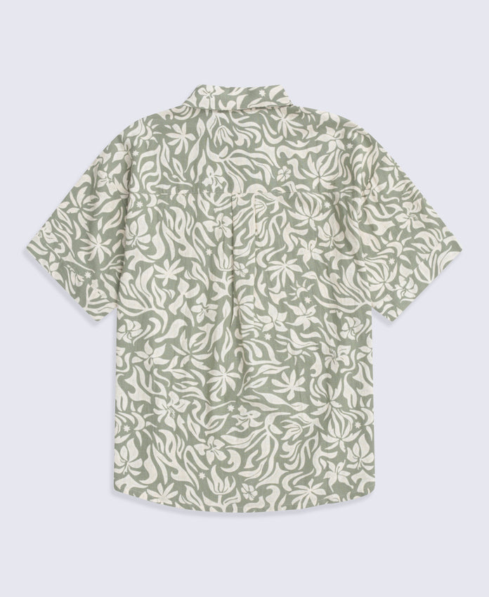 Nova Womens Linen Shirt - Khaki
