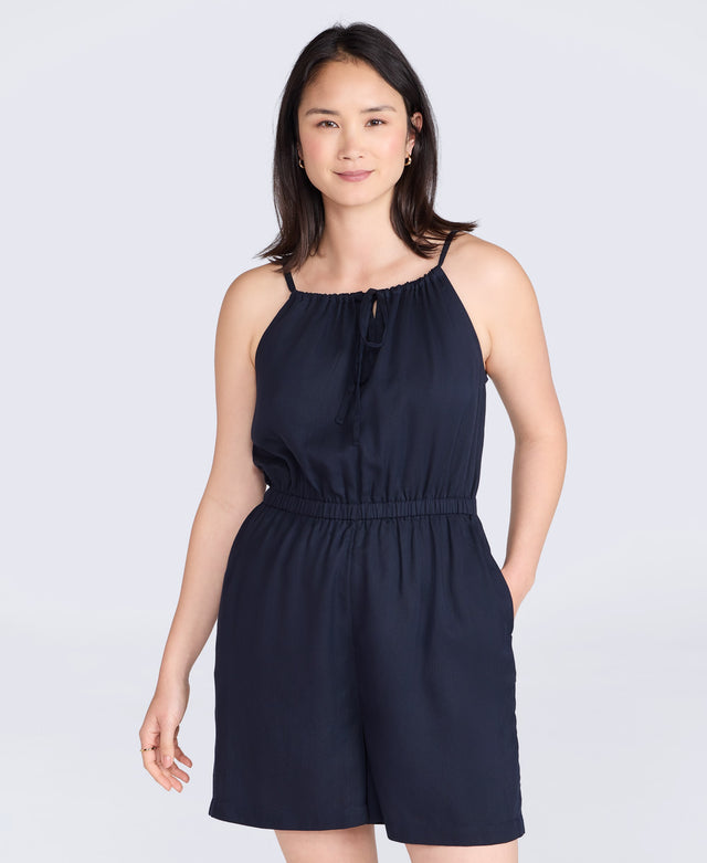 Ada Womens Playsuit - Dark Blue