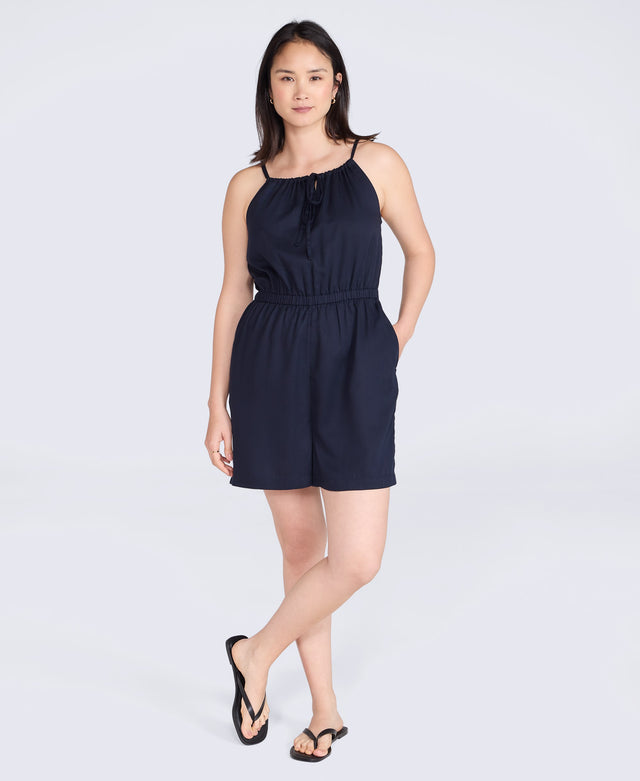 Ada Womens Playsuit - Dark Blue