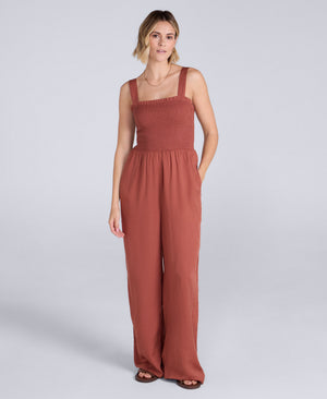 Astrid Womens Jumpsuit - Rust