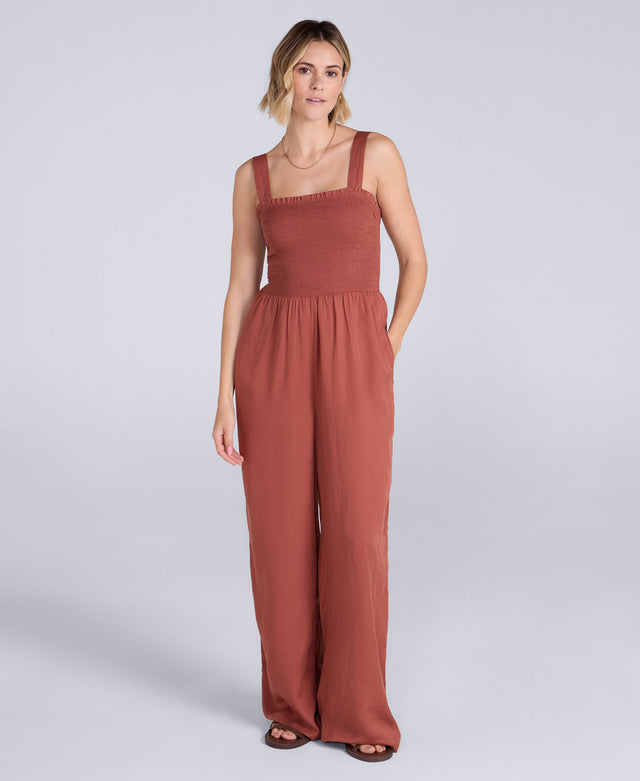 Astrid Womens Jumpsuit - Rust