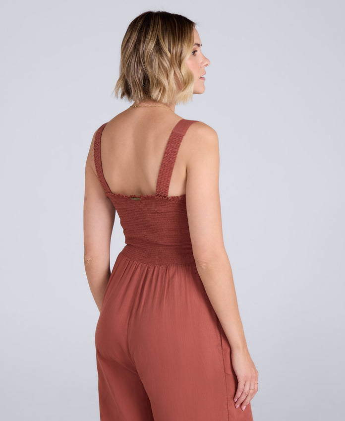 Astrid Womens Jumpsuit - Rust