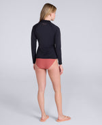 Lillie Womens Long Sleeve Rash Vest - Jet Black