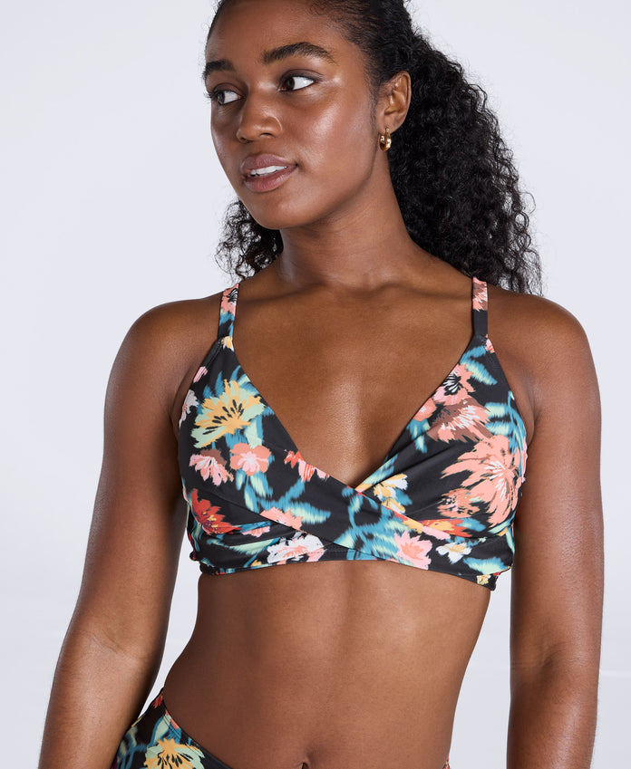 Bondi Womens Wrap Bikini Top - Black