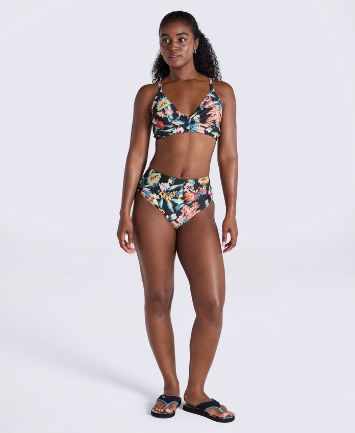 Bondi Womens Wrap Bikini Top - Black