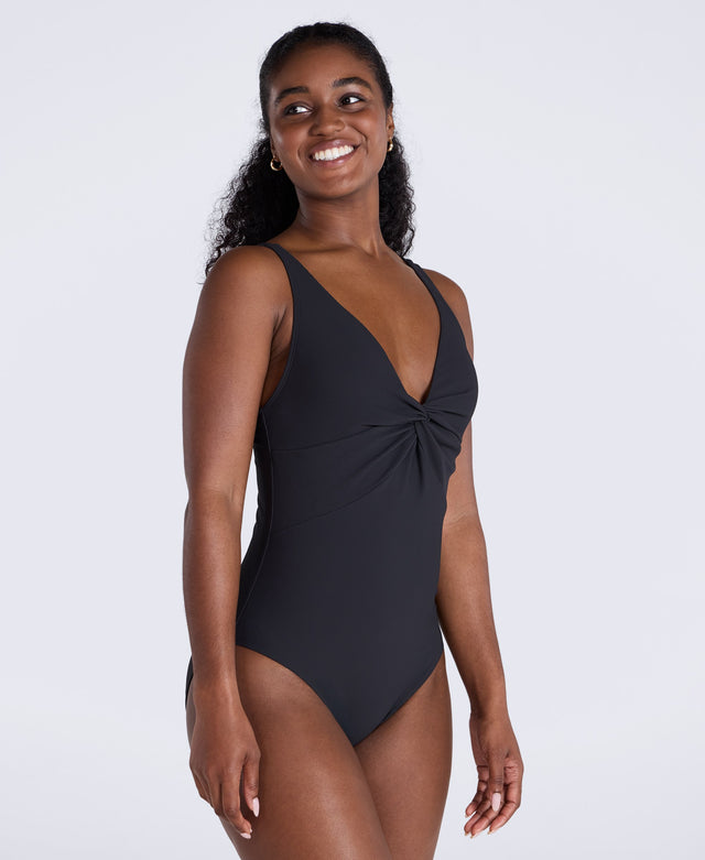 Florence Womens Rib Swimsuit - Black