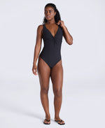 Florence Womens Rib Swimsuit - Black