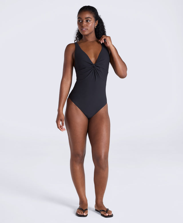 Florence Womens Rib Swimsuit - Black