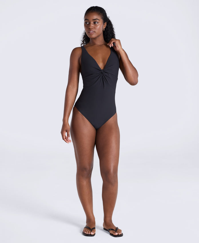 Florence Womens Rib Swimsuit - Black