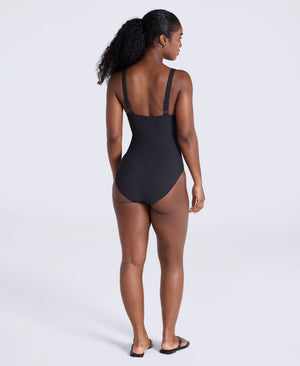 Florence Womens Rib Swimsuit - Black