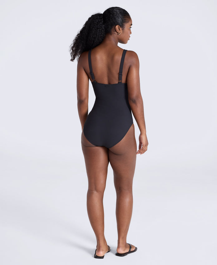 Florence Womens Rib Swimsuit - Black