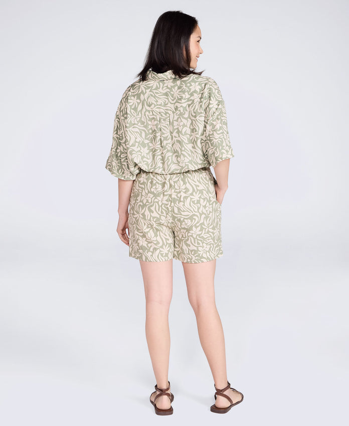 Nova Womens Linen Shorts - Khaki