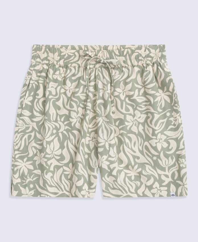 Nova Womens Linen Shorts - Khaki