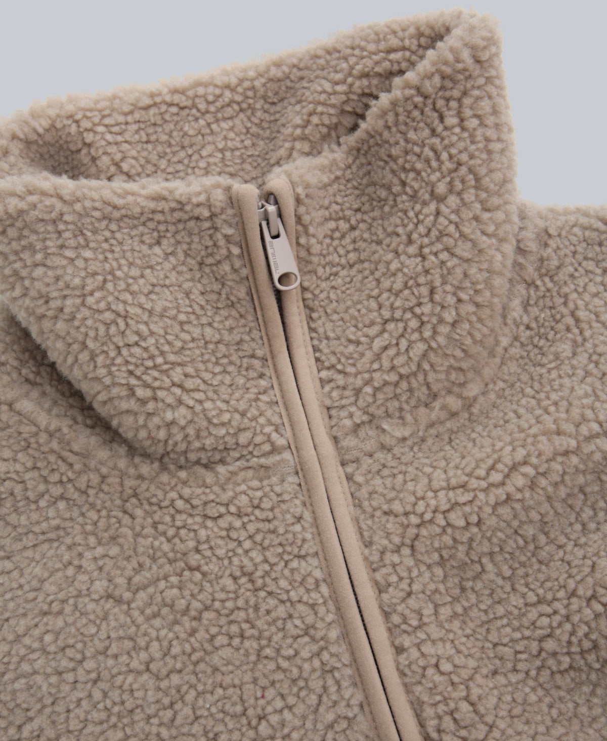 Anna Womens Borg Full Zip Fleece - Beige