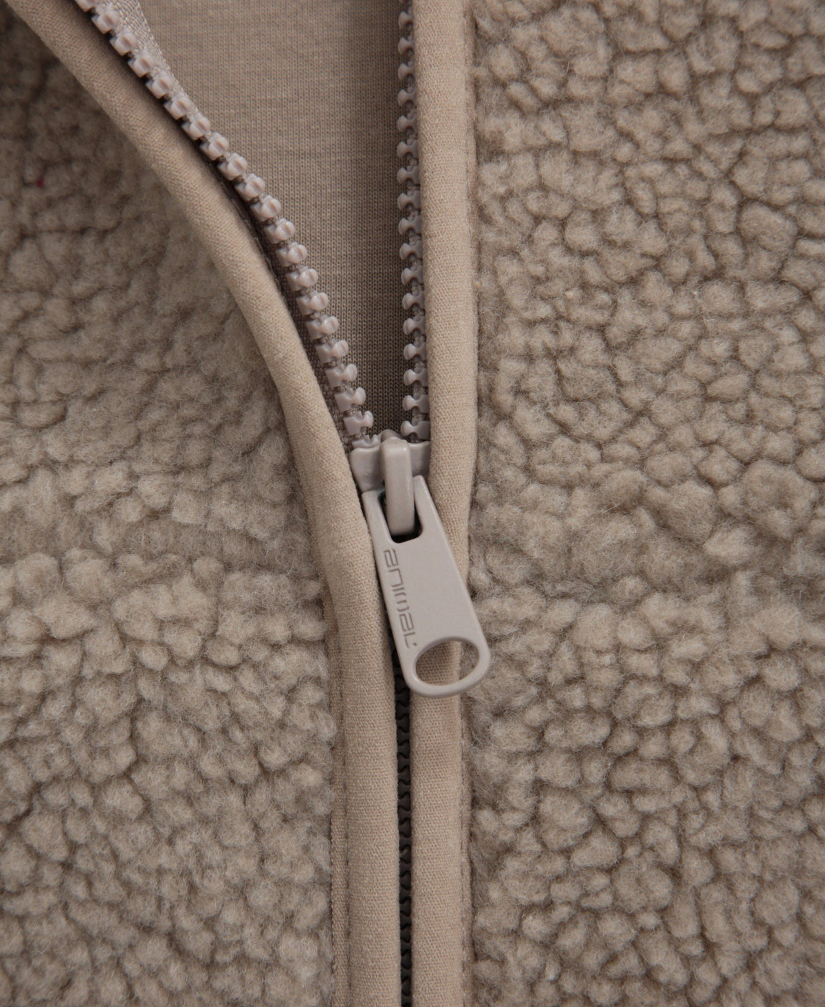 Anna Womens Borg Full Zip Fleece - Beige