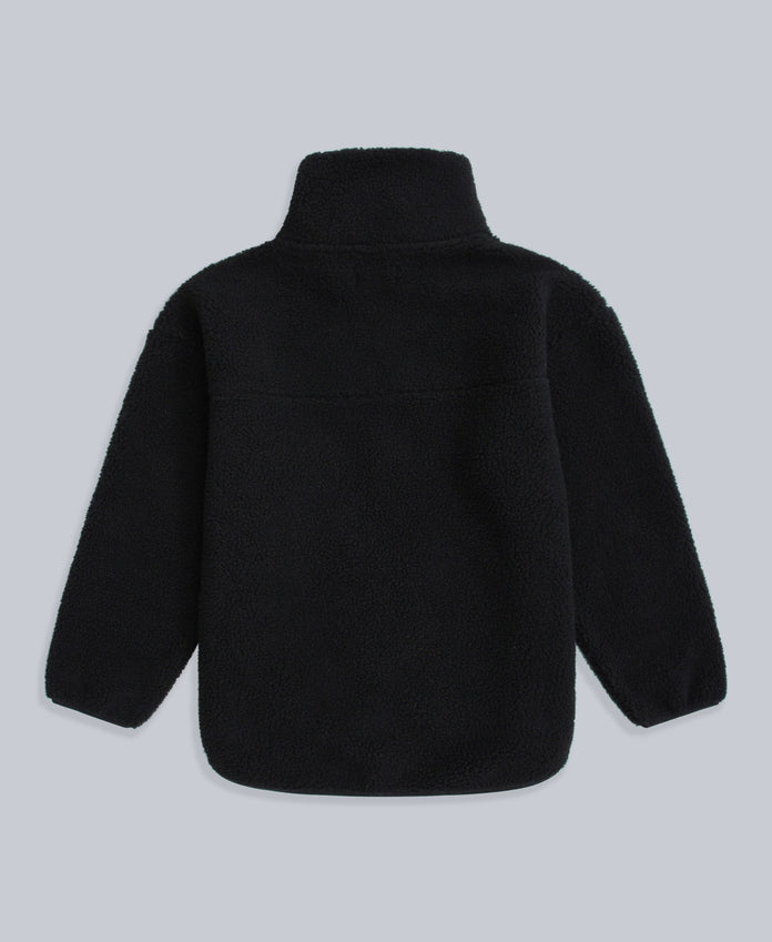 Anna Womens Borg Full Zip Fleece - Black