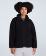 Anna Womens Borg Full Zip Fleece - Black