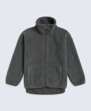 Anna Womens Borg Full Zip Fleece - Dark Green