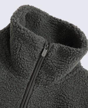 Anna Womens Borg Full Zip Fleece - Dark Green