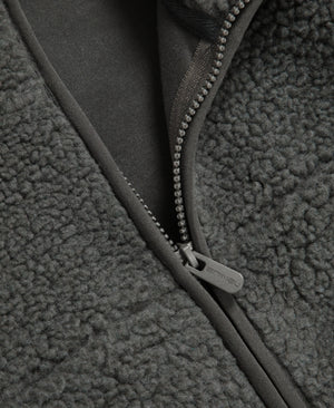 Anna Womens Borg Full Zip Fleece - Dark Green