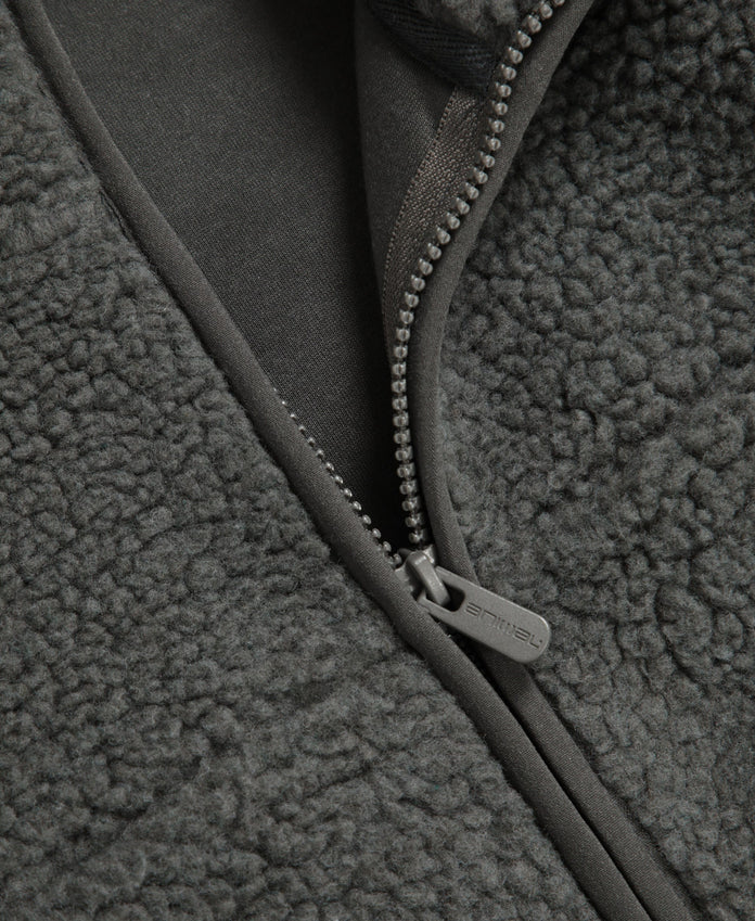 Anna Womens Borg Full Zip Fleece - Dark Green