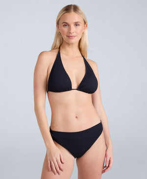 Iona Womens Halter Bikini Top - Jet Black
