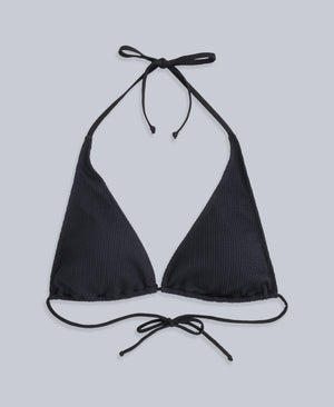 Iona Womens Halter Bikini Top - Jet Black