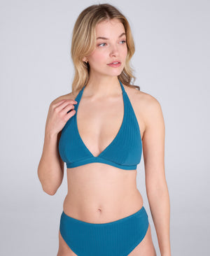 Iona Womens Halter Bikini Top - Teal