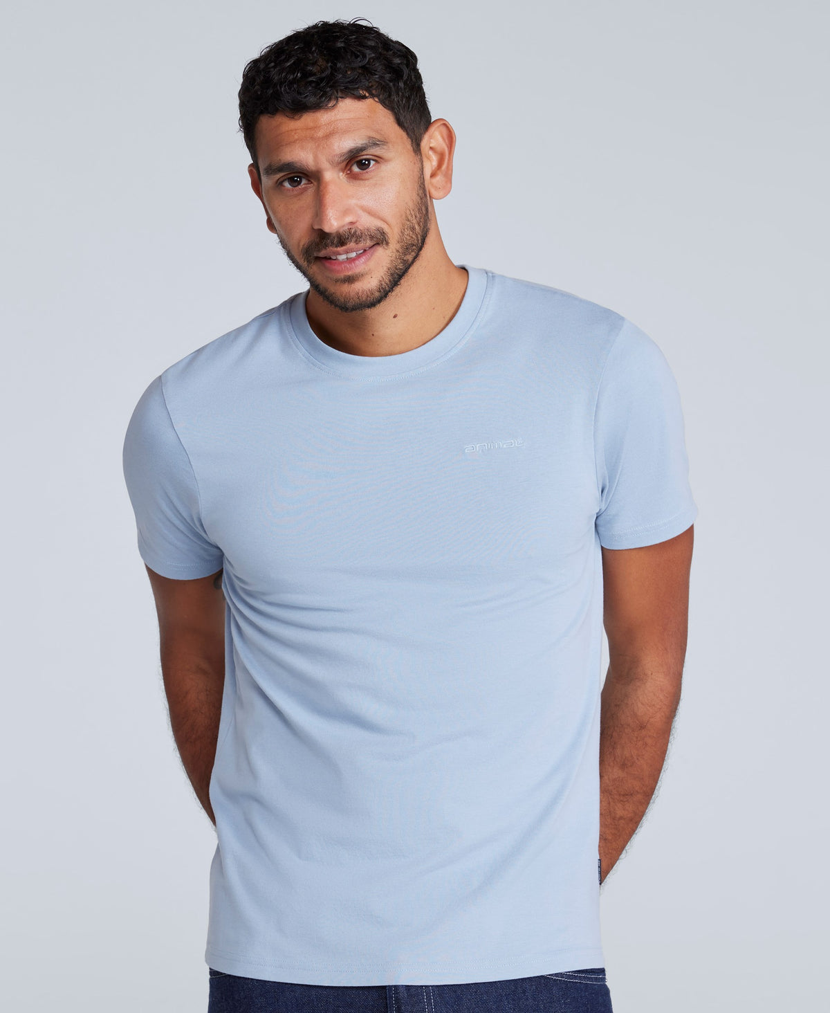 Icon Mens Slim Fit Tee - Light Blue