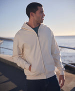 Icon Mens Logo Zip Through Hoodie - Beige