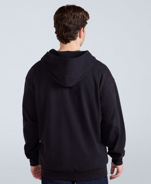 Icon Mens Logo Zip Through Hoodie - Black
