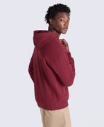 Icon Mens Logo Zip Through Hoodie - Burgundy