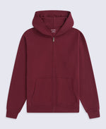 Icon Mens Logo Zip Through Hoodie - Burgundy