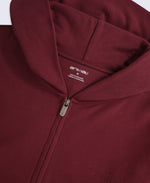Icon Mens Logo Zip Through Hoodie - Burgundy