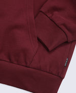 Icon Mens Logo Zip Through Hoodie - Burgundy