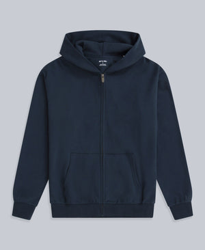 Icon Mens Logo Zip Through Hoodie - Dark Blue