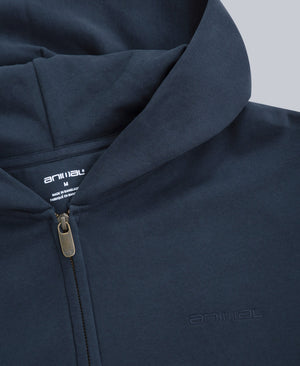 Icon Mens Logo Zip Through Hoodie - Dark Blue