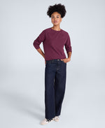 Ashleigh Womens Long Sleeve Top - Burgundy