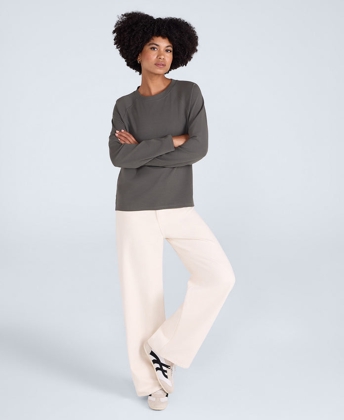 Ashleigh Womens Long Sleeve Top - Khaki