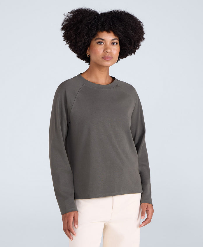 Ashleigh Womens Long Sleeve Top - Khaki